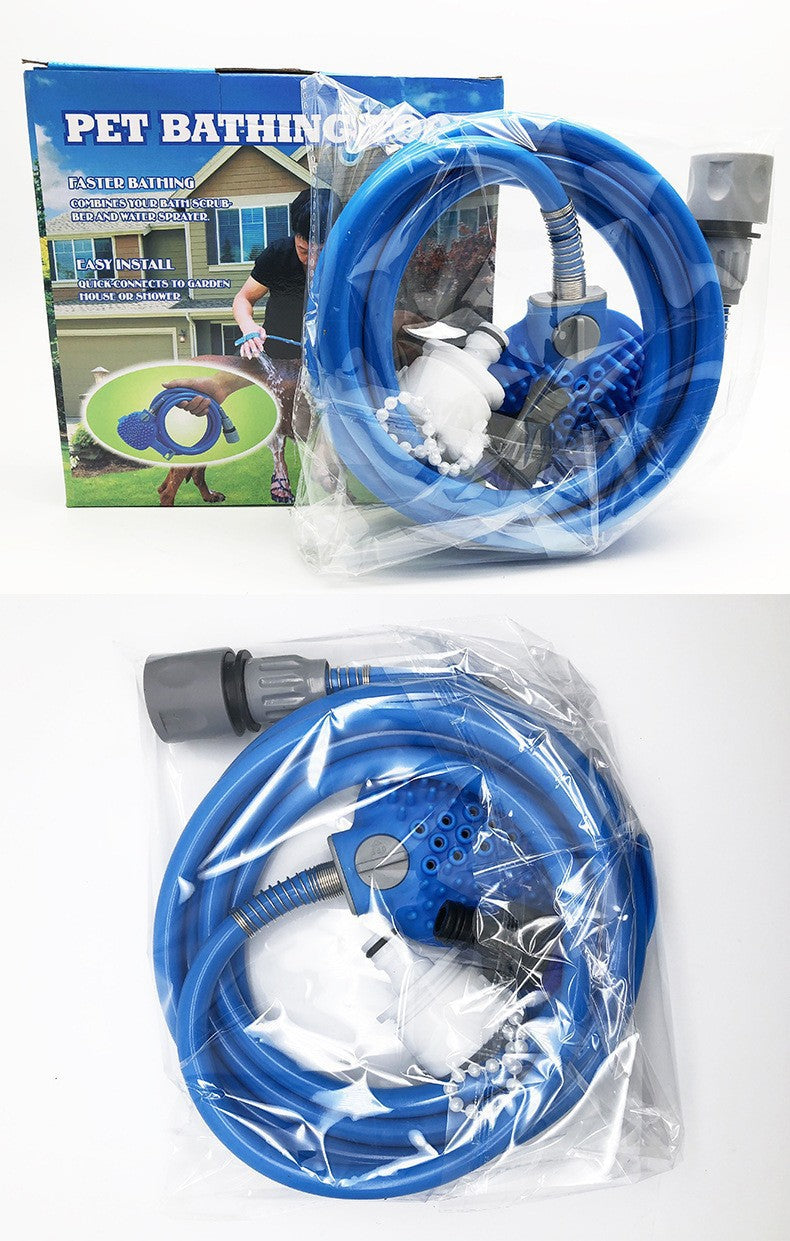 Silicone Pet Bathing Gloves with Shower Nozzle