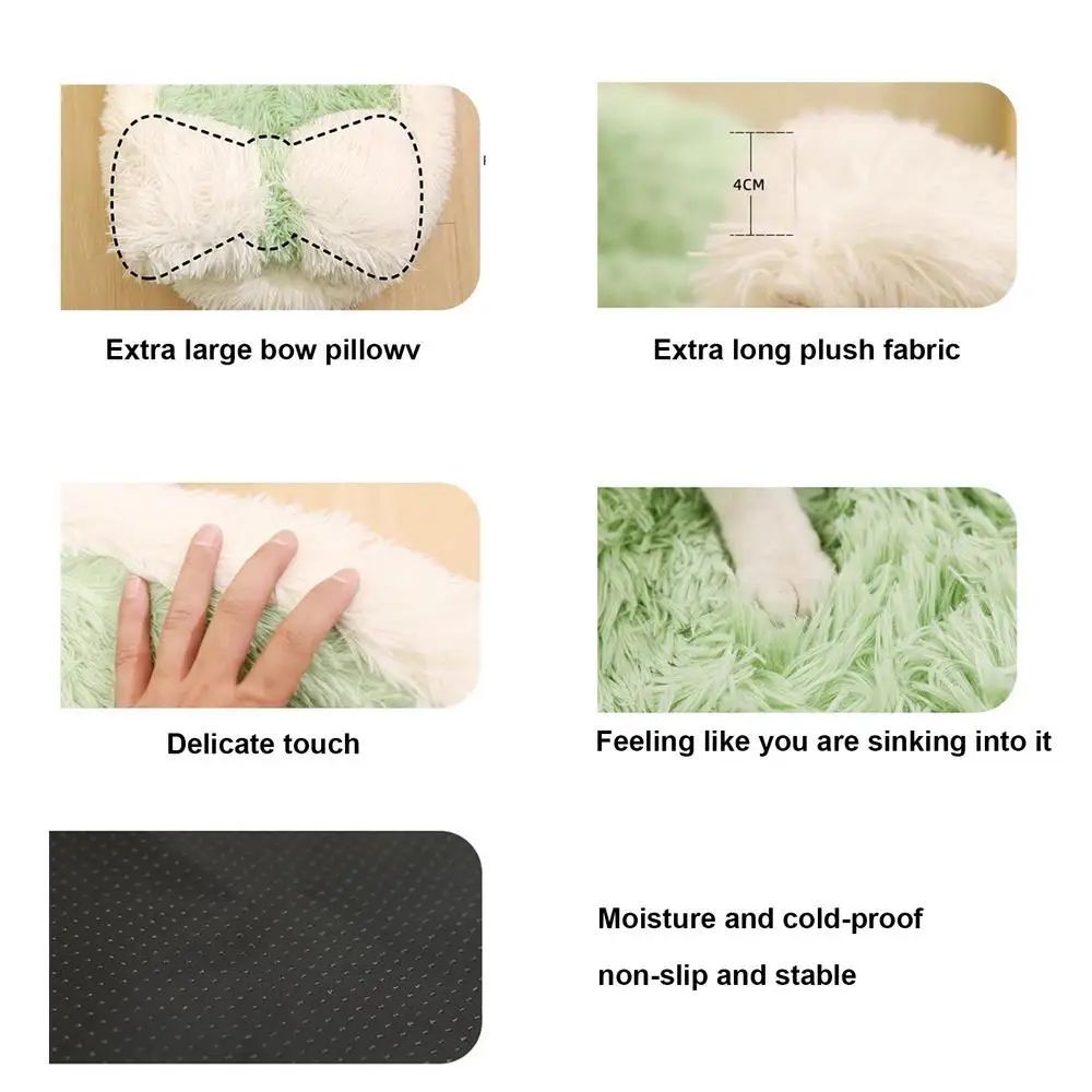 Fluffy Anti-Slip Pet Bed for Small Dogs & Cats