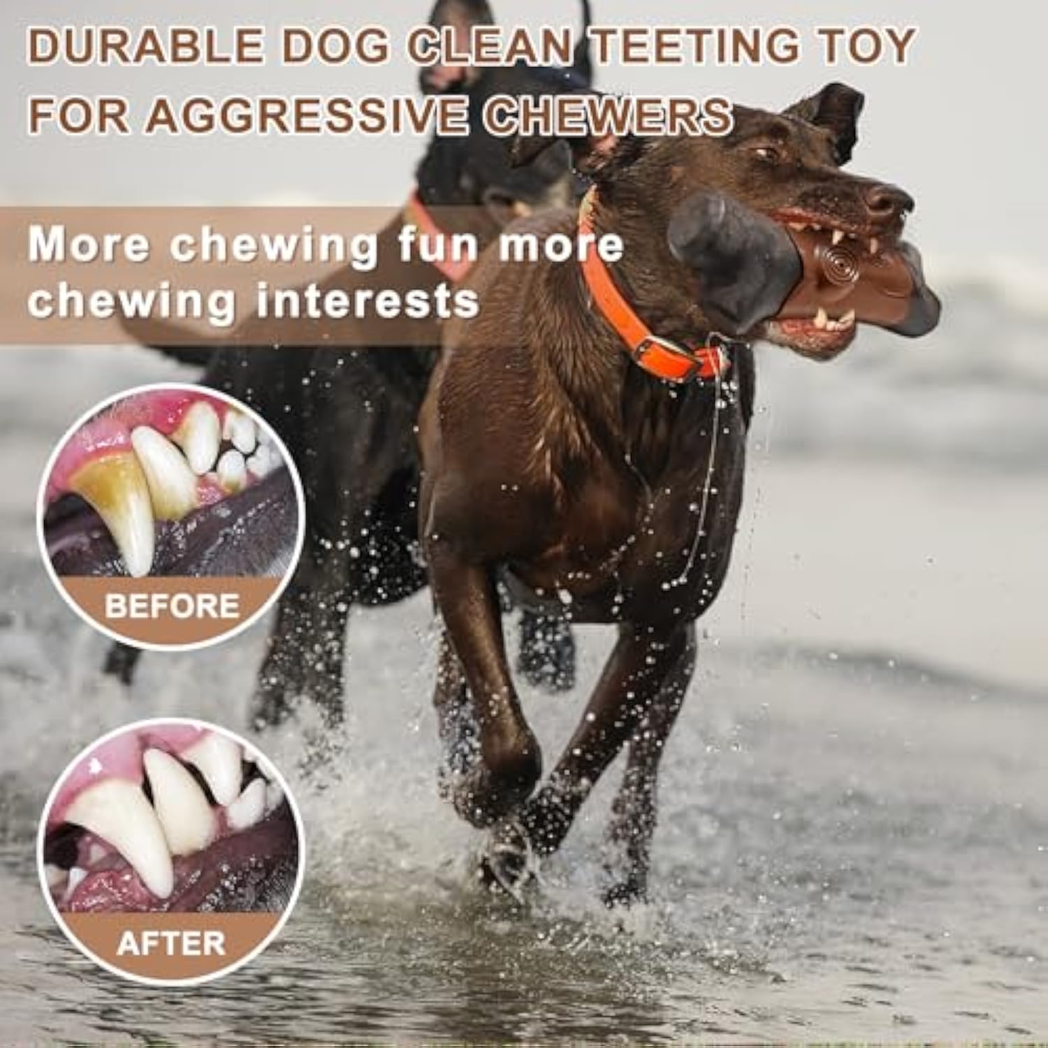 Indestructible Bacon-Flavored Chew Toy for Large Dogs