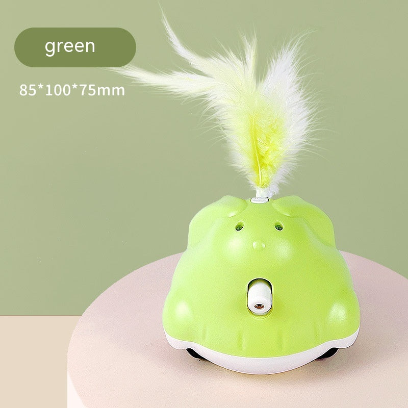 Feather & Laser Automatic Cat Teaser Toy