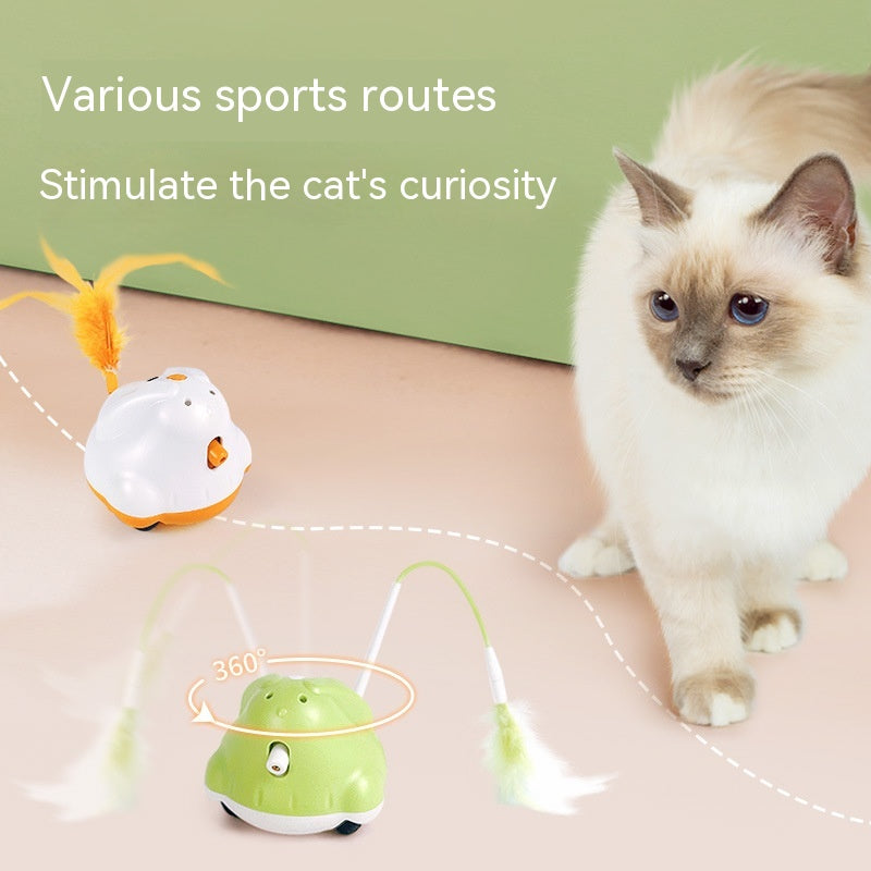 Feather & Laser Automatic Cat Teaser Toy
