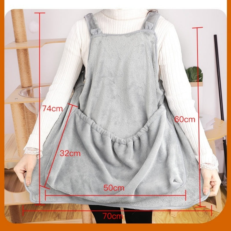 Plush Pet Carrier Apron for Cats & Dogs